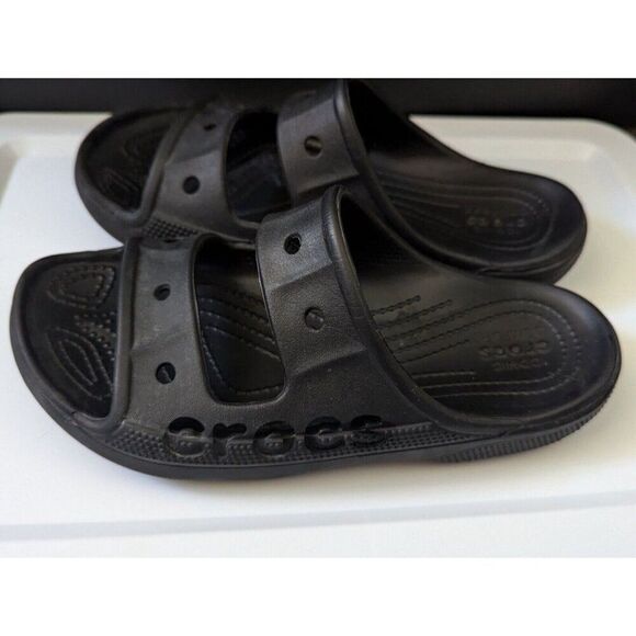 Crocs Unisex Adult Classic Black Slip On Sandals Men's 5 Women's 7 - Picture 1 of 4